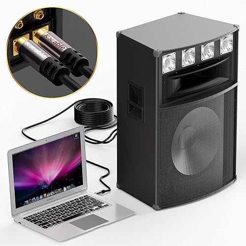 Miniatura 5 de Paquete de 2 cables de 0.138 in a RCA de 4 pies, adaptador de audio estéreo macho RCA a auxiliar, cable divisor en Y auxiliar de sonido de alta