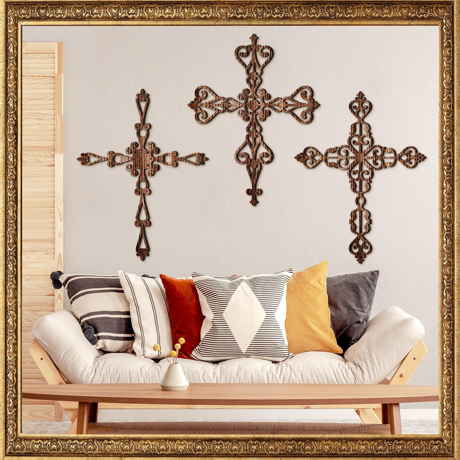 Amazon.com: Soaoo 6 Pcs Wooden Wall Hanging Cross - Religious