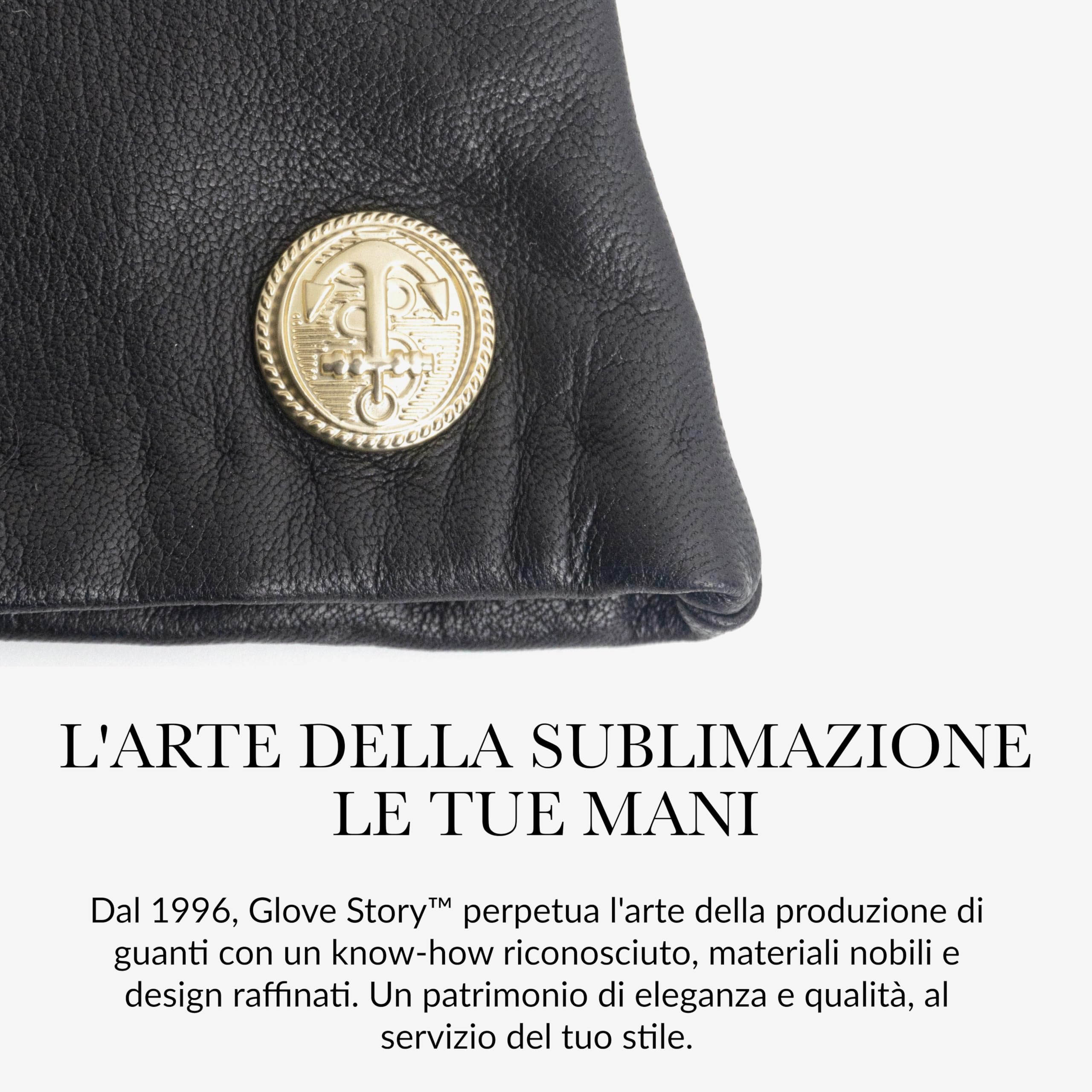 GLOVE STORY Guanti in Pelle di Agnello per Donna con Fodera 100% Cashmere - Guanti Premium in Materiale Elegante, Morbido e Confortevole - Guanti Invernali Caldi per Donna Fatti a Mano