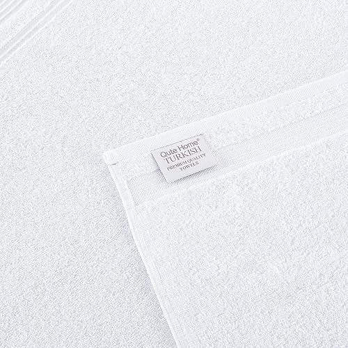 Miniatura 4 de Qute Home - Juego de 4paños de toalla, 100% algodón turco prémium, toallas turcas de alta calidad para baño, de secado rápido, suaves y absorbentes,