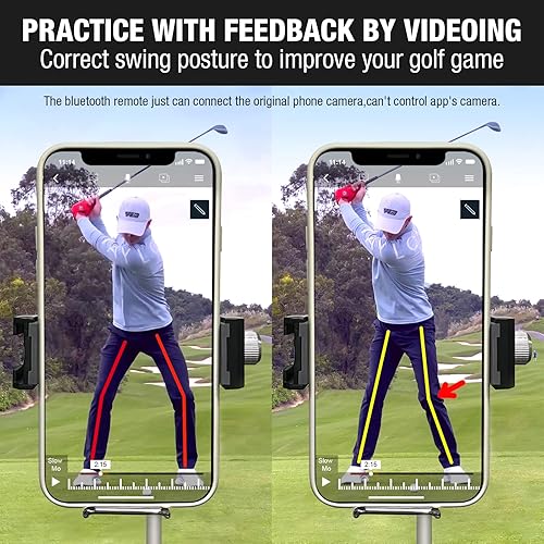 Miniatura 4 de Dprofy Organizador magnético para teléfono de golf, soporte para teléfono para carrito de golf, graba tu swing de golf con control remoto