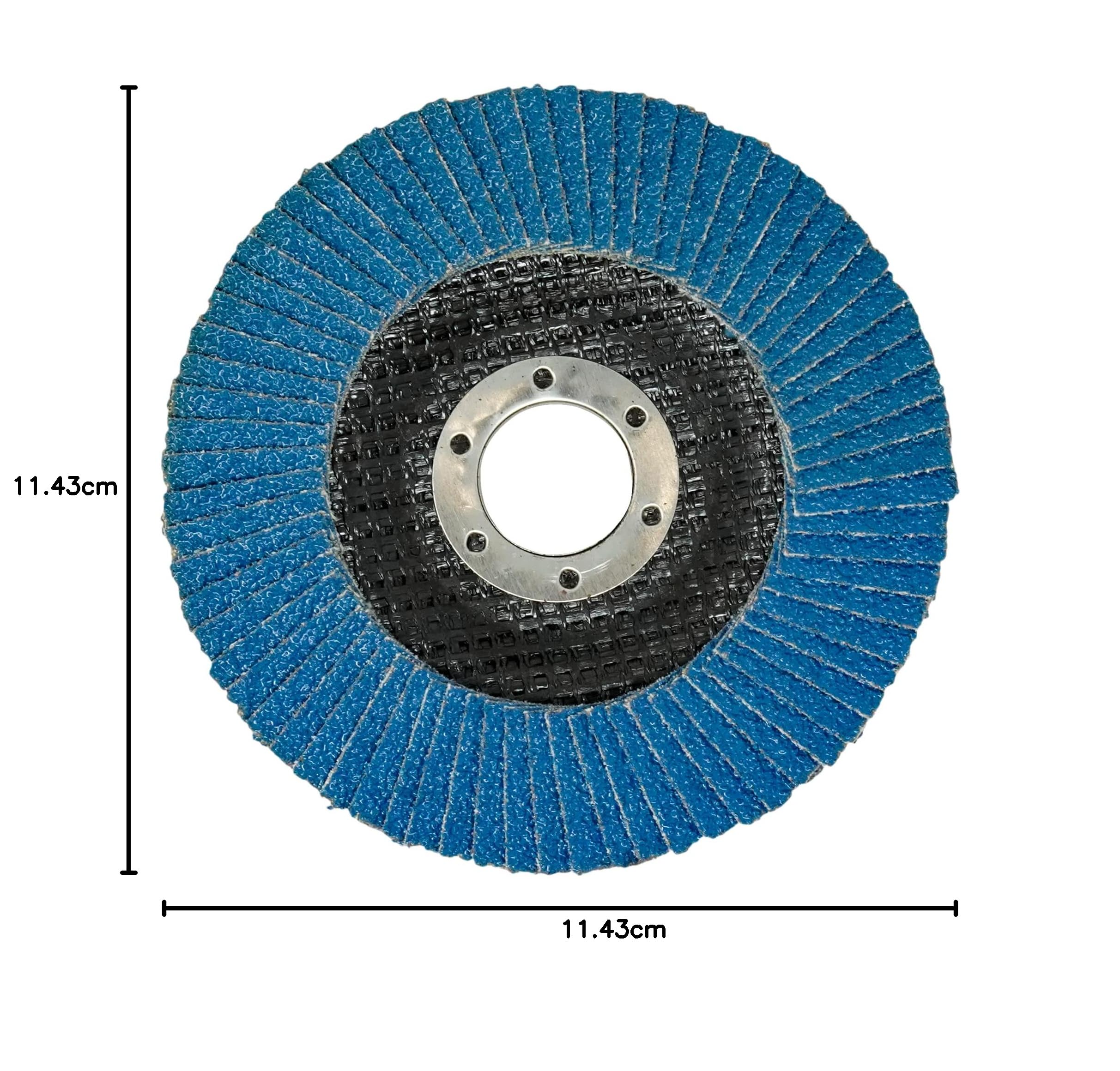 Dapetz® 50 x Flap Smerigliatura Dischi Abrasivi 115mm 4.5" Grana 80 Angolo Ruota Zircone