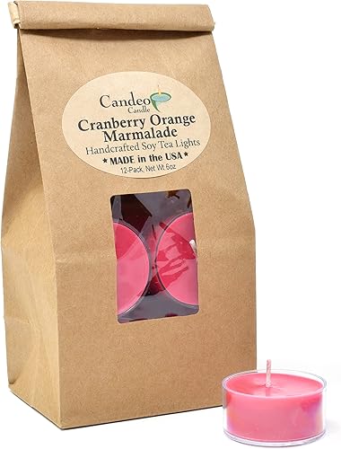 Miniatura 8 de Maple Cinnamon Pumpkin Scented - 12 Pack - Scented Tealight Candles - Soy Beeswax Blend - Handmade in The USA - Candeo Candle - Fall Scents