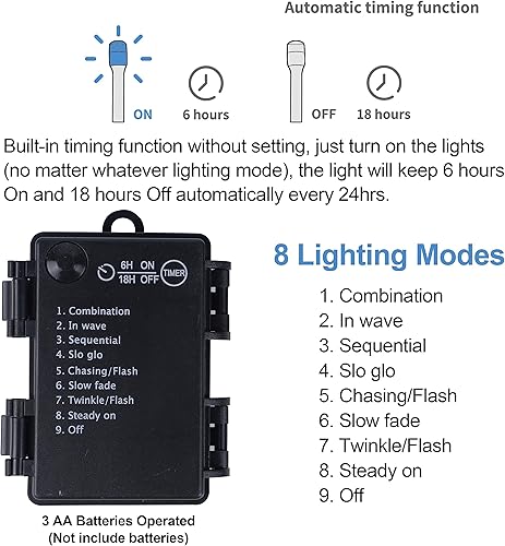 Miniatura 6 de Juegoal Árbol de Navidad artificial iluminado de Halloween, árboles de pino de Navidad de oropel negro iluminado de 4 pies con 70 luces LED moradas,