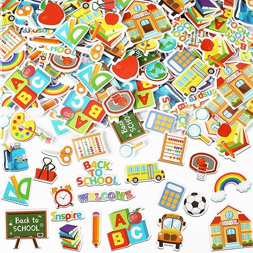 Miniatura 20 de JULBEAR Adhesivo de Espuma de Flores, 300 Piezas a Granel de Calcomanías de Espuma Autoadhesivas de Primavera, Calcomanías Coloridas Mixtas