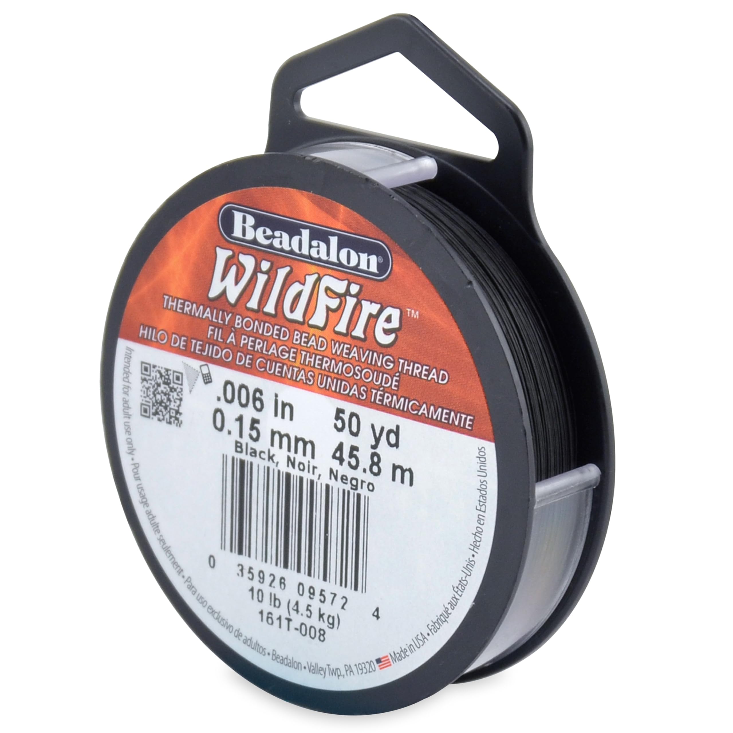 Hilo Beadalon 161T-008: cordón de nailon fuerte para tejer abalorios y cuentas