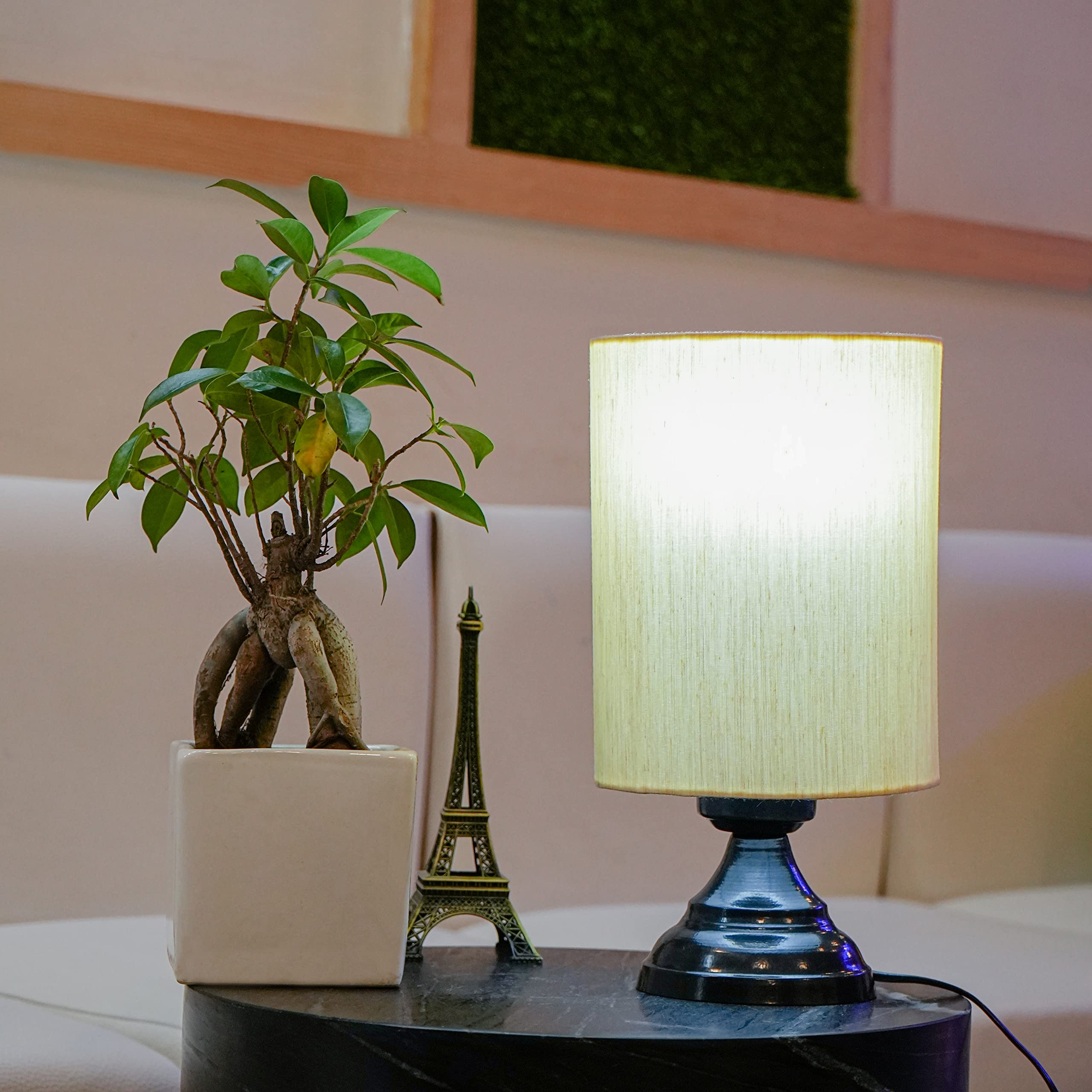 THE LIGHT SHADOW White Cotton Fabric Round Table Lampshades for Bedroom, Desk Lamp, Night Lampshades for Bedroom, Home Decor Lamp, Table Lampshades for Living Room, Bedside Lamp (B0CSP4RWTY) Amazon Price History, Amazon Price Tracker