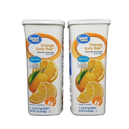 Great Value Mezcla de bebidas Orange Early Rise - 5 unidades paquete de 2