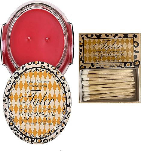 Tyler Candle - Kathina - Vela de 22 onzas (paquete de 2 con fósforos)