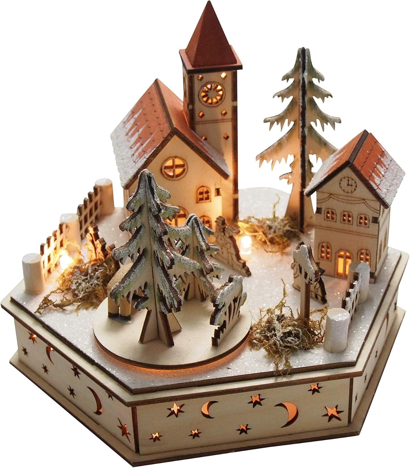 MusicBox Kingdom 57052 Wooden Music Box Winter Home & Kitchen