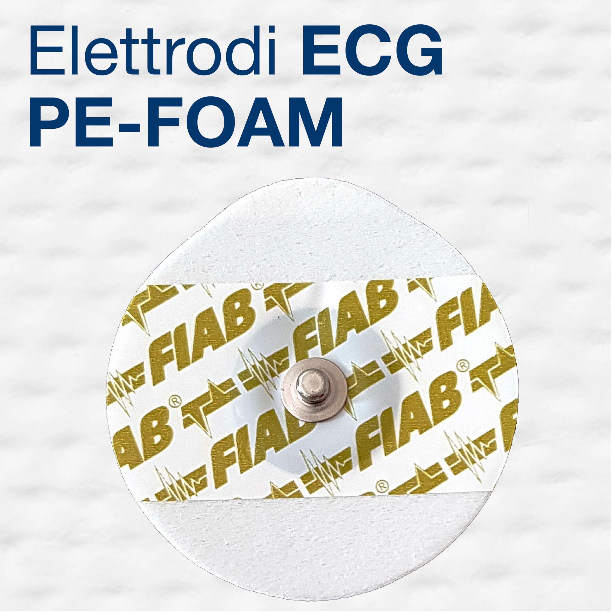 FIAB Electrodos universales para electrocardiograma de un solo uso, 48-50 mm, óvalos adultos, sin látex, paquete de 50, 33371