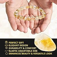 Vista 152 de Pulsera de turmalina negra, pulsera de cristal curativo natural para mujeres y hombres, pulsera de cuentas redondas de 0.315 in para espiritual