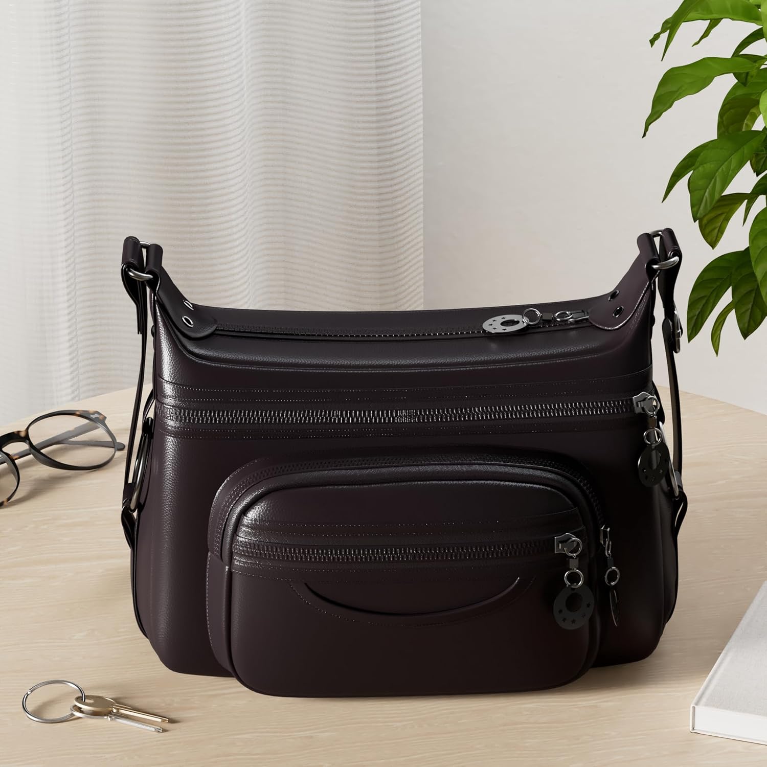 MINTEGRA Women Crossbody Bag Leather Handbag Pocketbook Lightweight Shoulder Purse | Leather, Pocketbook, Lightweight, Shoulder, Pocketbook, Lightweight - Image 2