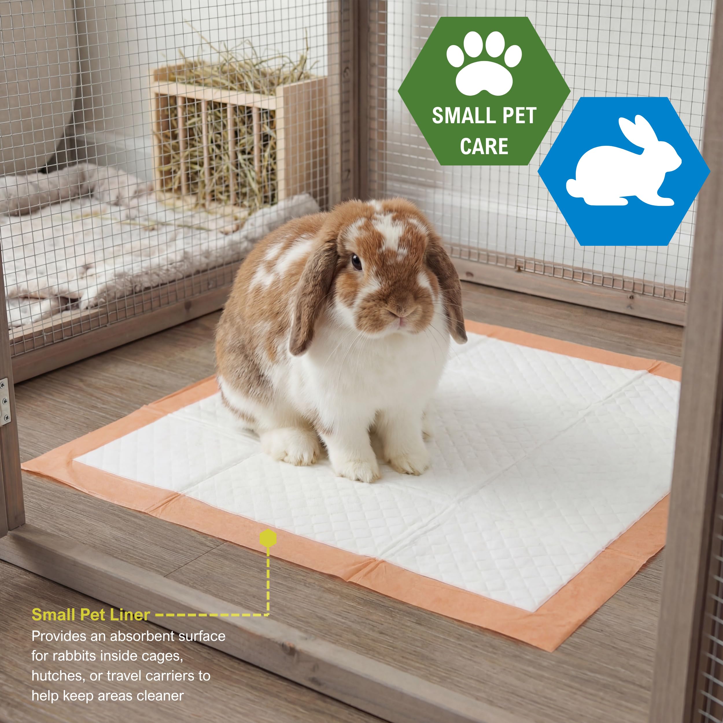 MED PRIDE Lot de 100 tapis de dressage pour chien avec appât jetables, ultra absorbants avec technologie à 6 couches - Anti-fuites et imperméables pour chiens, chats, lapins [55,9 x 61 cm]