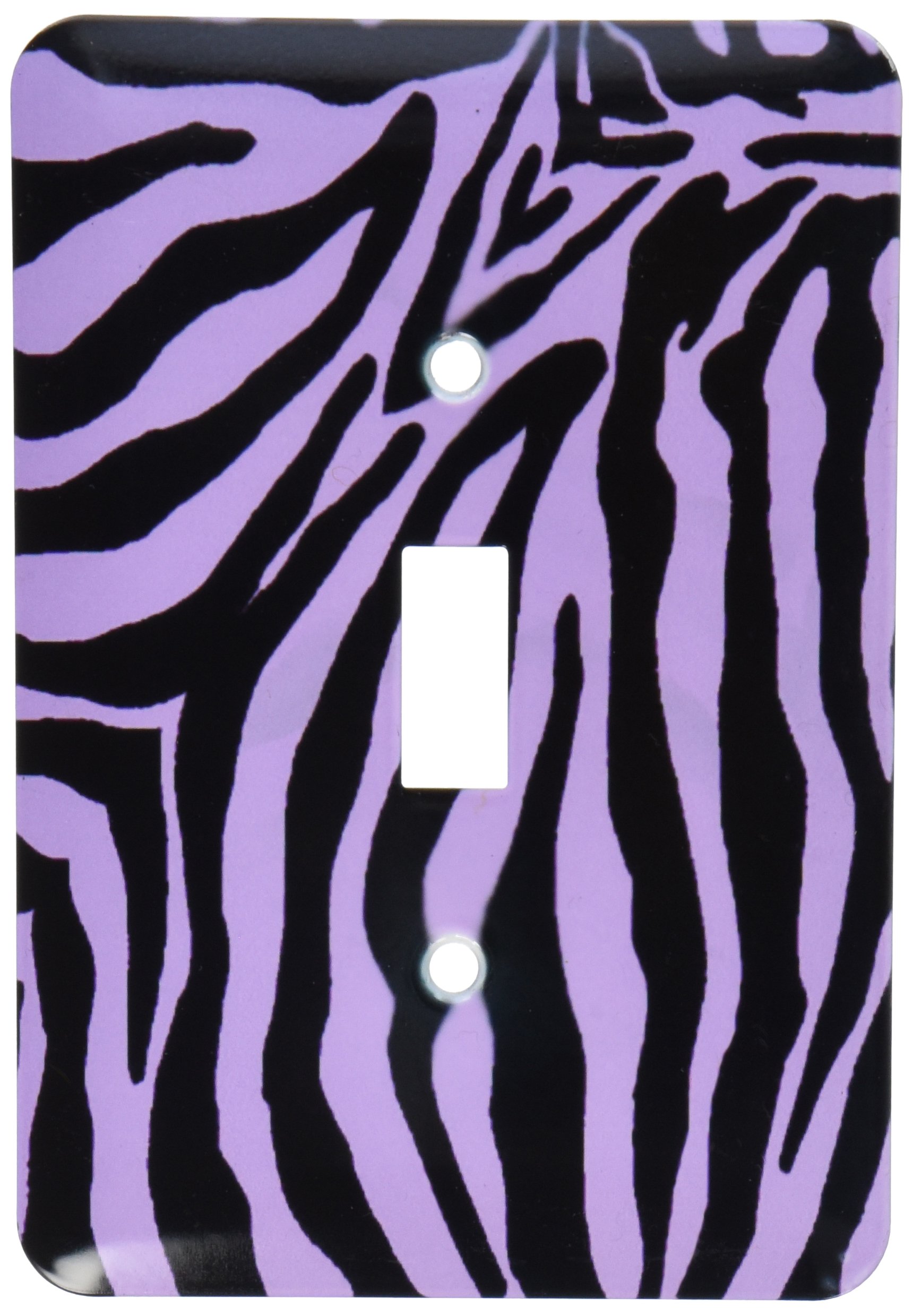 3dRose lsp_26083_1 Purple and Black Zebra Print Toggle Switch