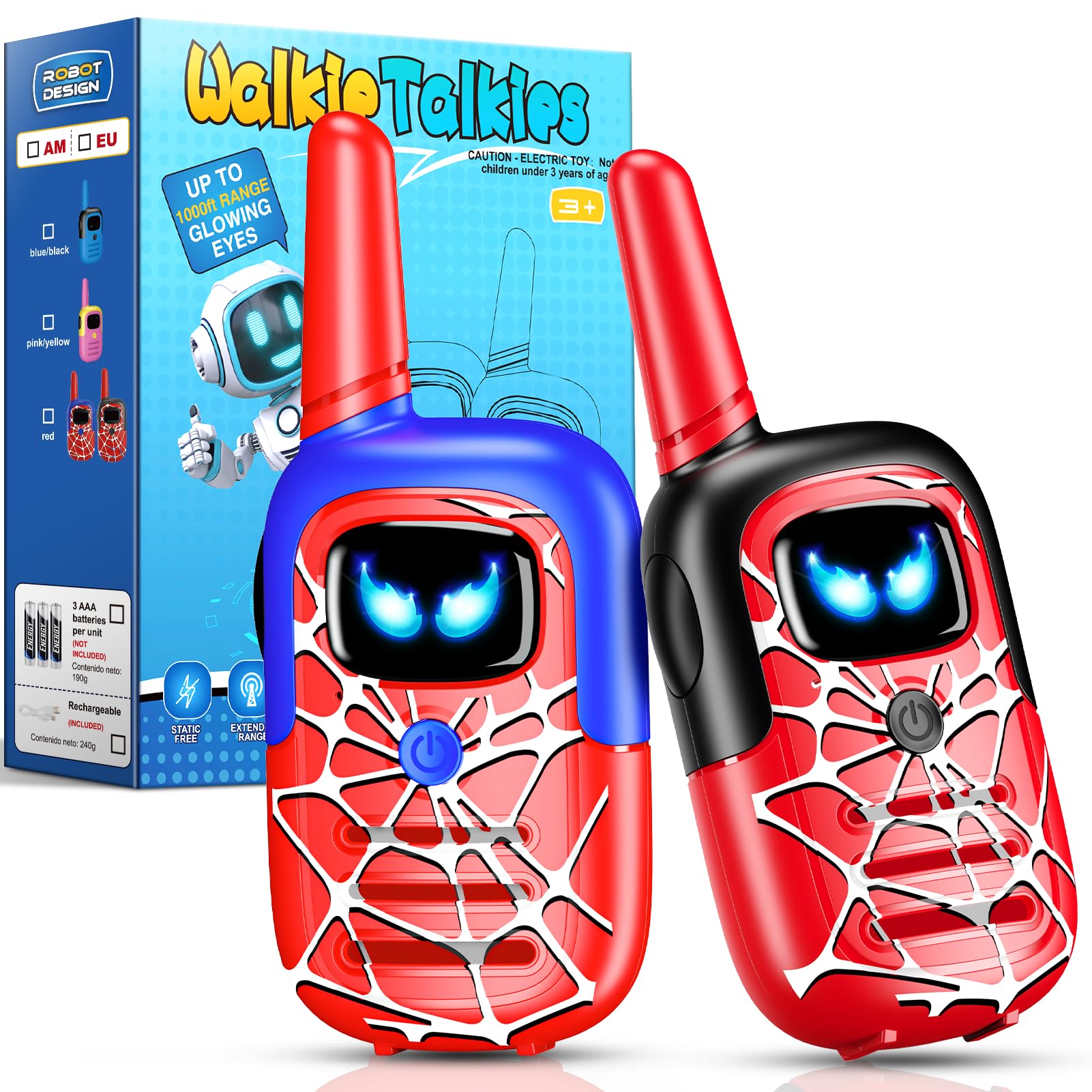 Toyokid Giocattoli Bambino 3 4 5 6 4 8 9 10 anni, Walkie Talkie Giochi Bambini 3-12 Anni Regalo Bimbo 3-12 Anni Gioco Bambino 4 Anni Maschio Regalo Compleanno Bambino Bambina