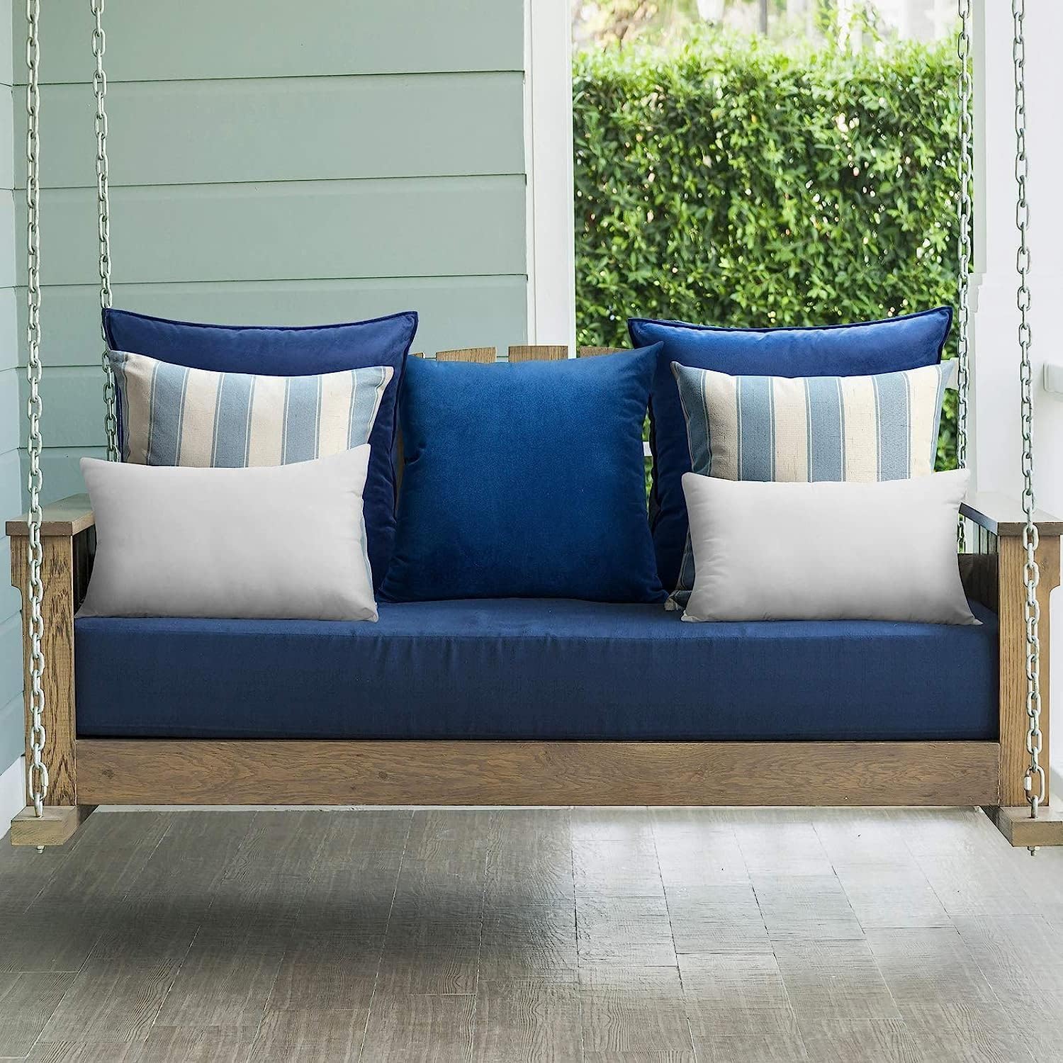 MIULEE Coussin Exterieur Impermeable-Rembourrage Coussin 30x50 CM Lot de 4 pour L'extérieur, Coussin de Garnissage Exterieur Impermeable, Blanc Coussin Exterieur 30x50