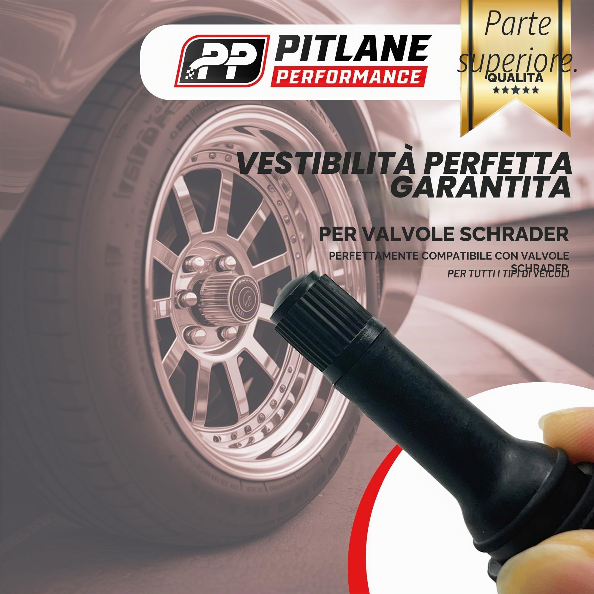 10 Tappi Coprivalvola per Pneumatici – Compatibili con Auto, SUV, Moto, Bici – Coperture Valvola Schrader Resistenti con Guarnizione Interna (Nero)