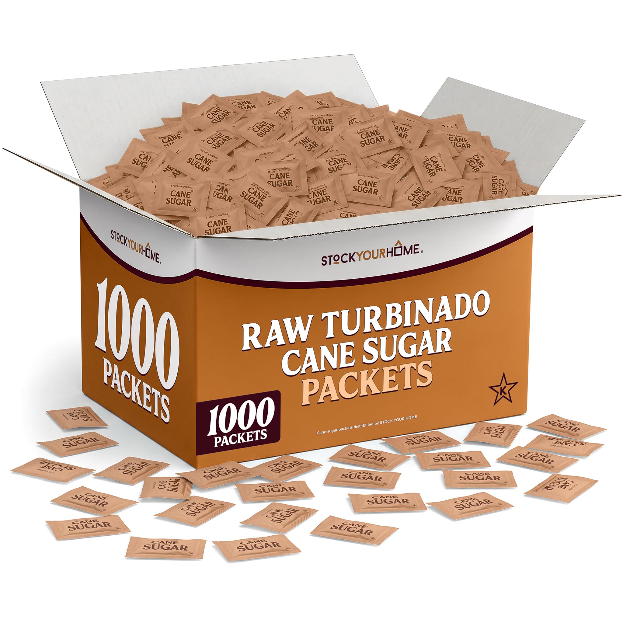 Stock Your Home Brown / 0.04 Ounce (Pack of 1000) / 1000 White Granulated Sugar