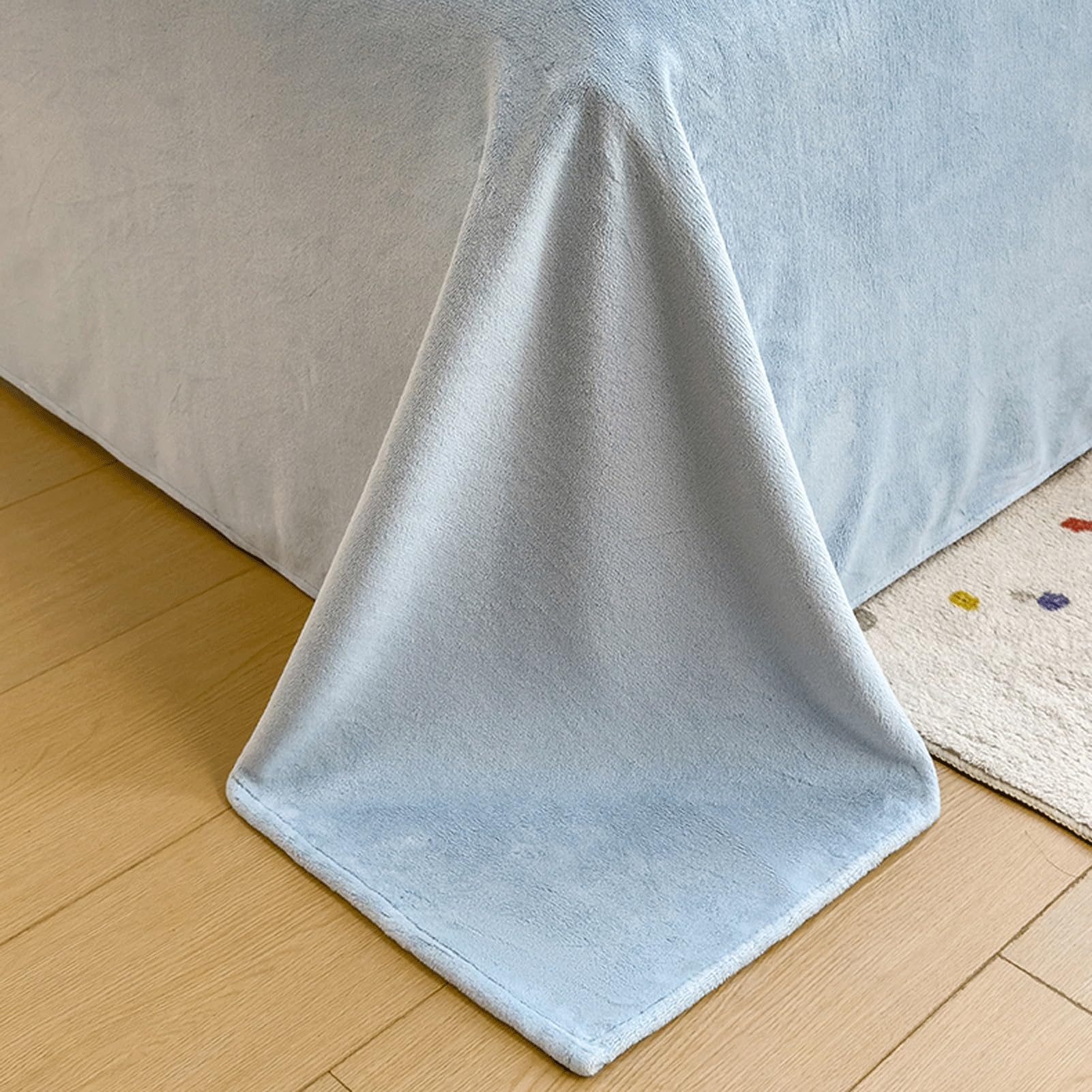 Winter Plüsch BettlakenWarm Kuschel Betttuch Flanell Laken Weich Leintuch Haustuch ohne Gummizug vielen Größen und Farben(Gray,200x230cm+48x74cm x2)