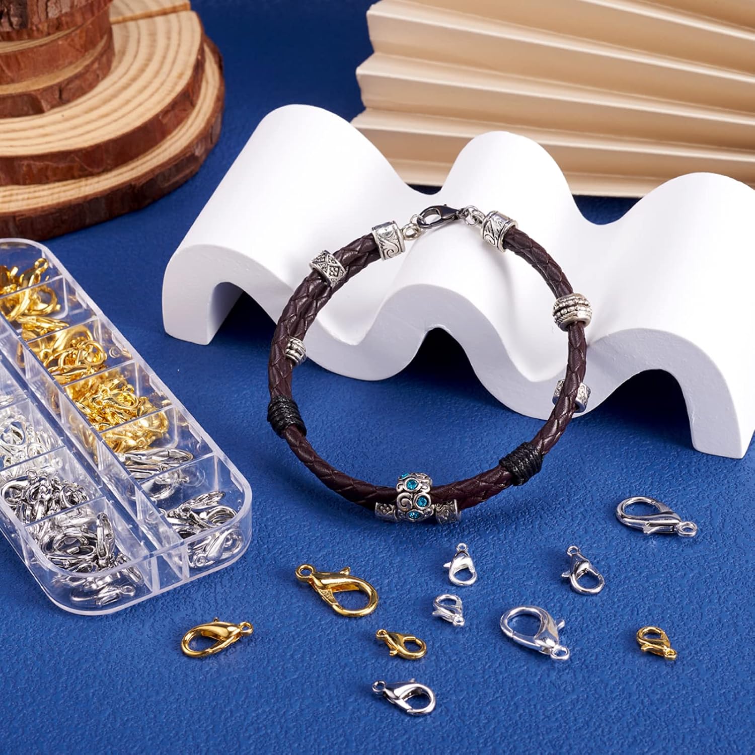 Pandahall 40PCS Lobster Claw Clasps for Jewelry Making - 4 Sizes Mixed Colors Alloy Necklace Bracelet Clasps Jewelry Clasp Fasteners for Charms, Beads, Chains
