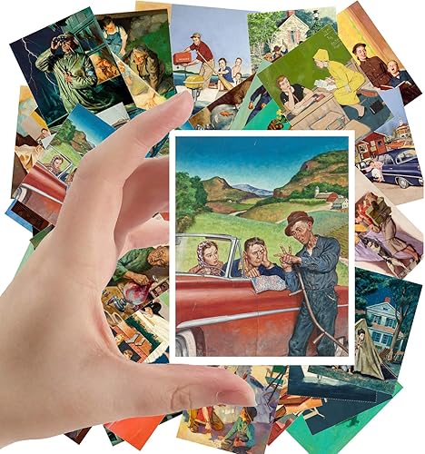 Miniatura 5 de Calcomanías grandes (24 piezas de 2.5 x 3.5 pulgadas), retratos de personas rurales, museo antiguo, pintura, arte retro, reimpresión