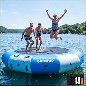 10/12/15FT Water Trampoline, Inflatable Floating Lake Trampoline