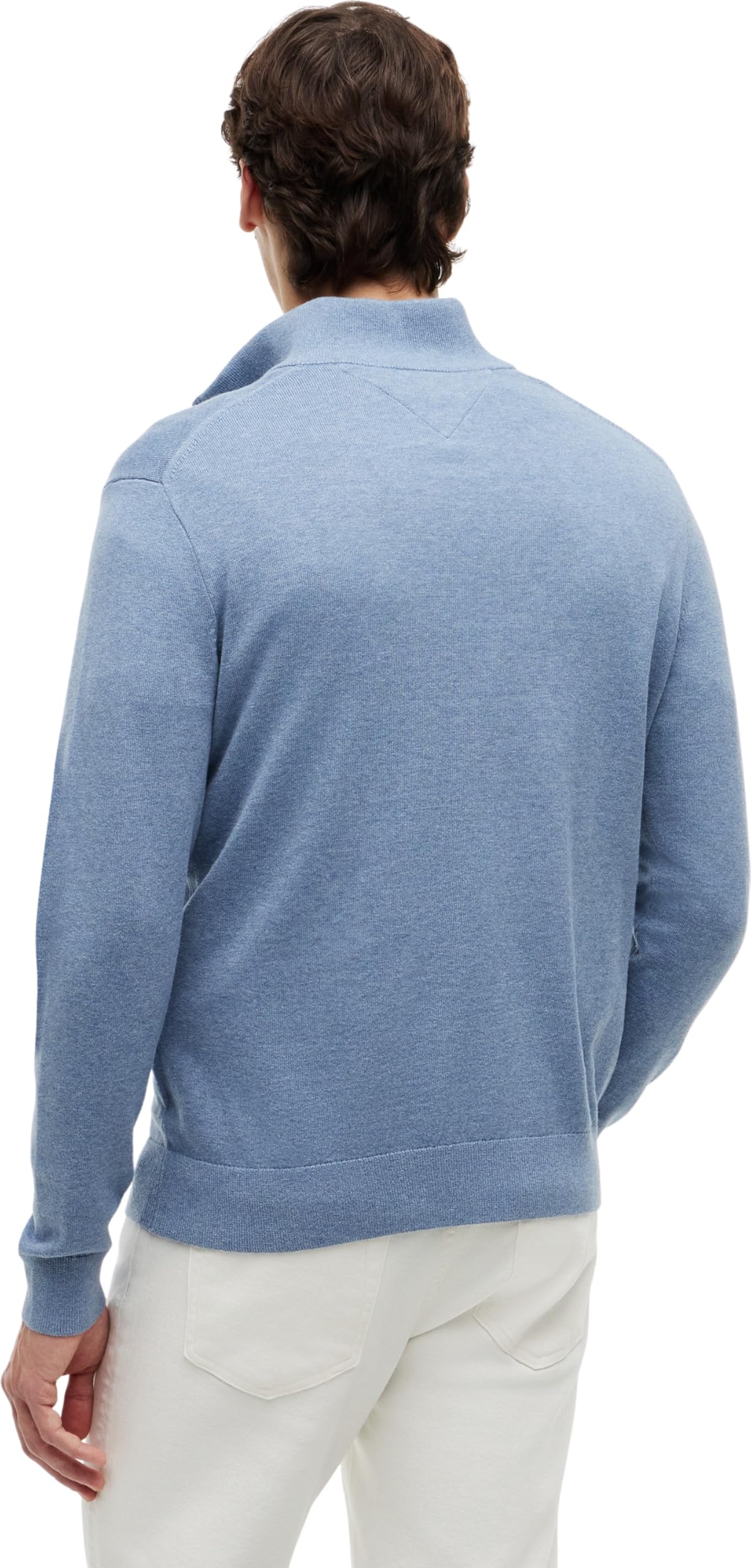 Tommy Hilfiger Herren Pullover mit Reißverschluss Mock Neck Halbzip