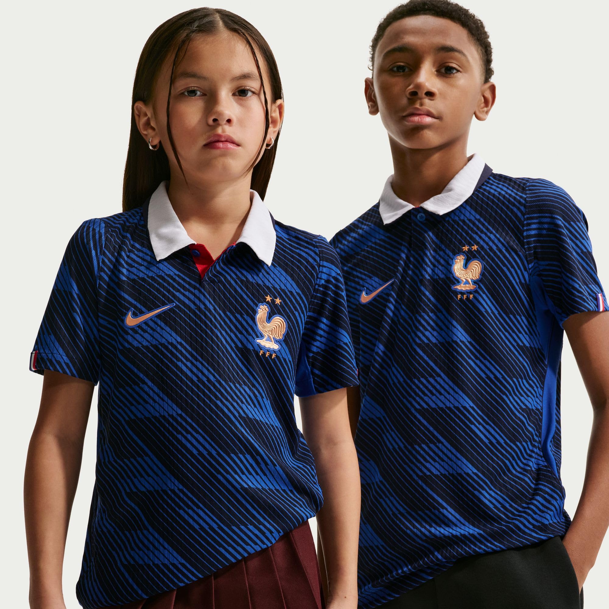 Nike FFF 2026 Heimspiel Nike Aero-Fit Authentic Fußballtrikot für Ältere Kinder Maglia da Calcio Unisex - Bambini e Ragazzi