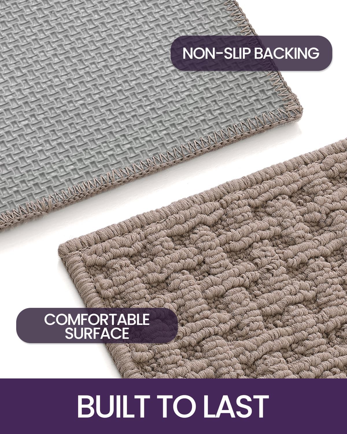 DEXI Front Entryway Door Mat Non Slip 24x36, Washable Entry Way Mats Inside Entrance Low Profile, Welcome Doormat Dirt Trapper for House Floor Home Porter Hall Backdoor Area, Light Taupe - Image 9