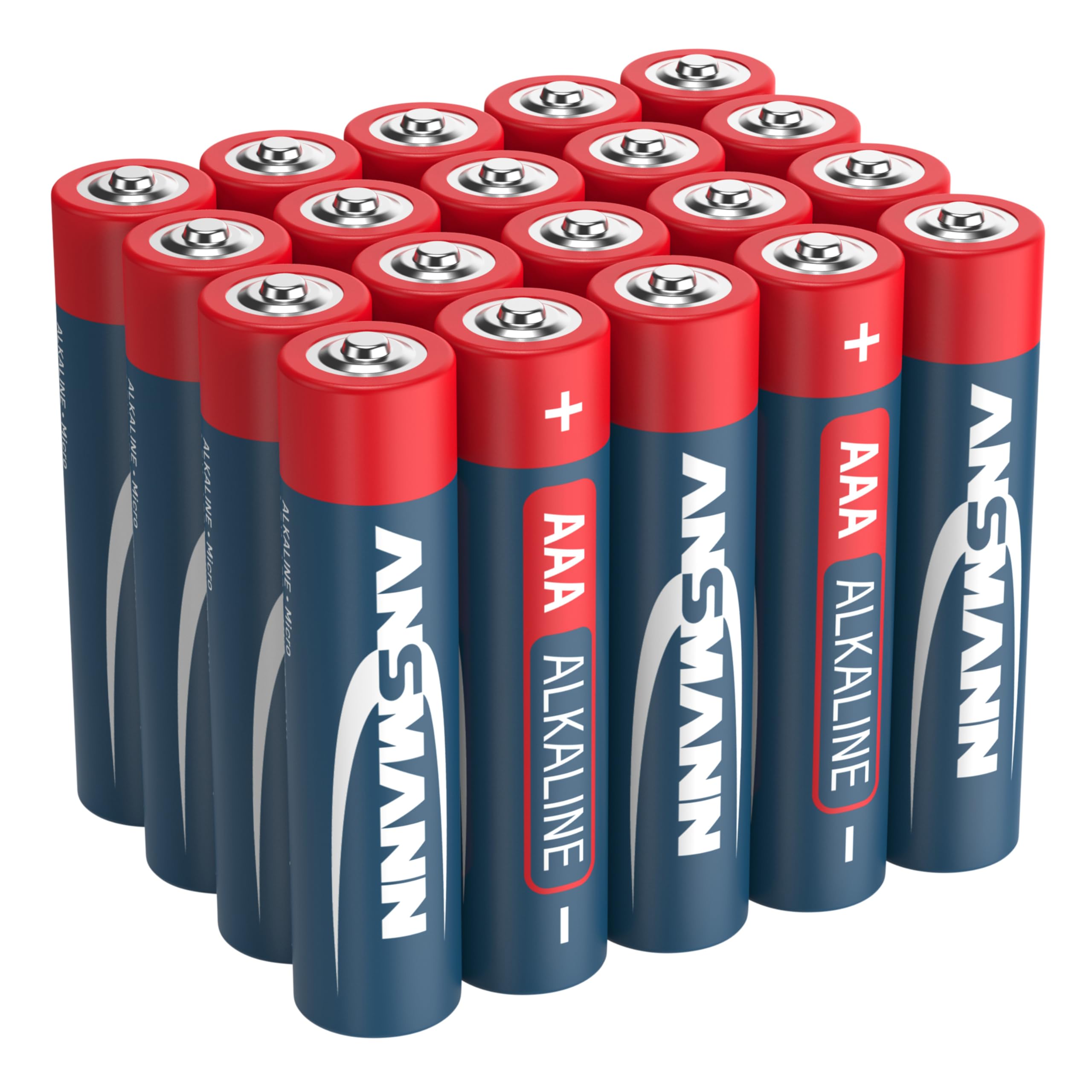 ANSMANN Bateria alkaliczna Micro AAA – LR03 1,5 V – Longlife baterie alkaliczne w praktycznym pudełku do przechowywania – 20 sztuk – idealne do pilota zdalnego sterowania, zegara ściennego, wagi