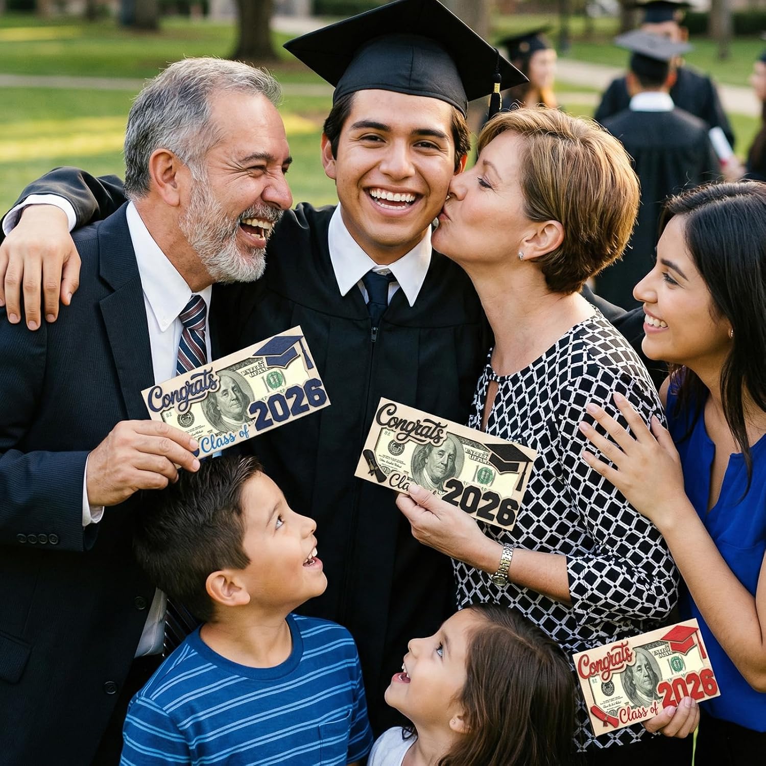 ​Blue Class of 2026 Graduation Money Holder,Wooden Graduation Card Cash Gift Envelope Box for College High School Grad Gifts Graduations Party Supplies image 5