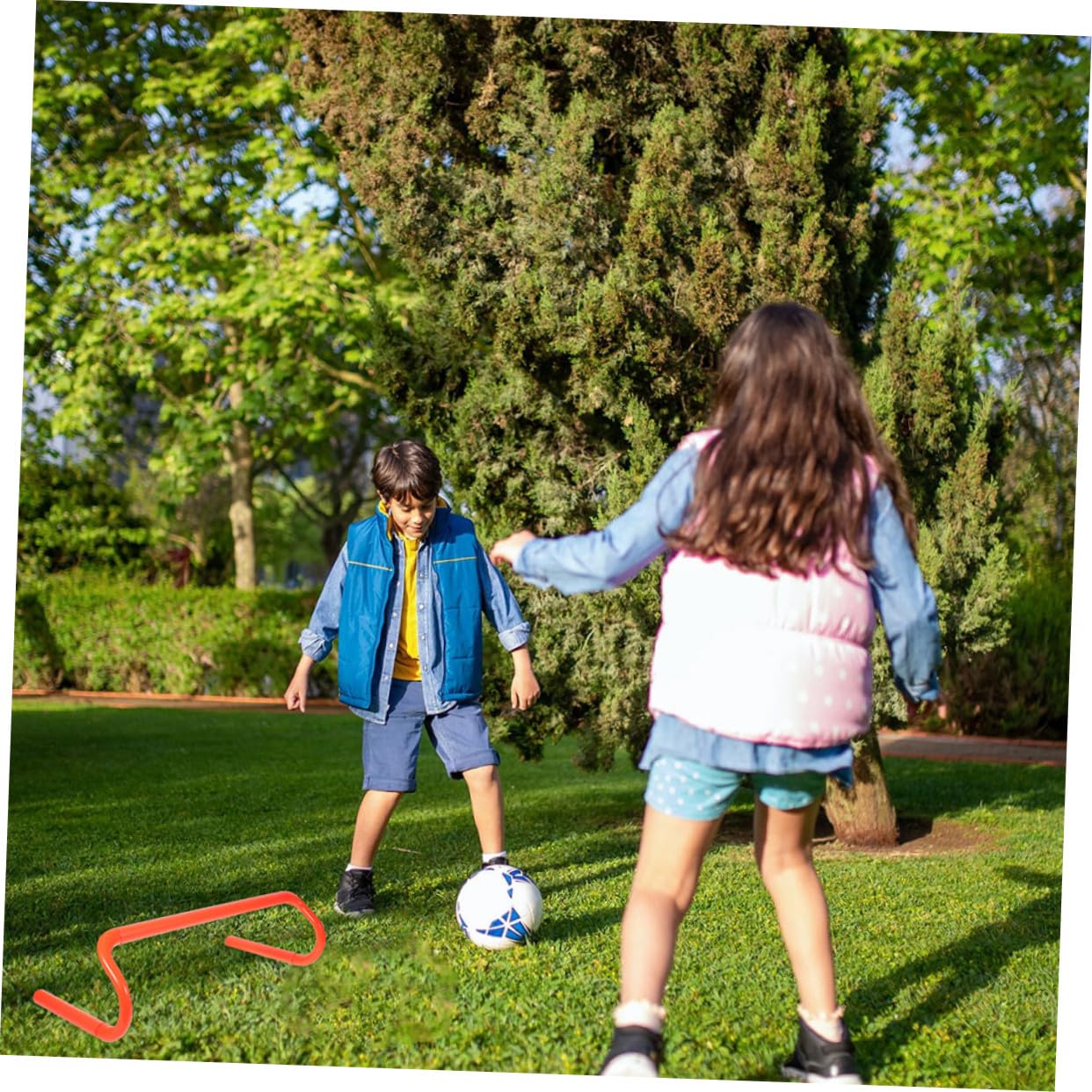 SUPVOX 4pezzi Ostacoli per Ragazzo Ragazza all Aperto per Allenamento velocità Attrezzatura Antiscivolo per Pista e Sport Prescolari