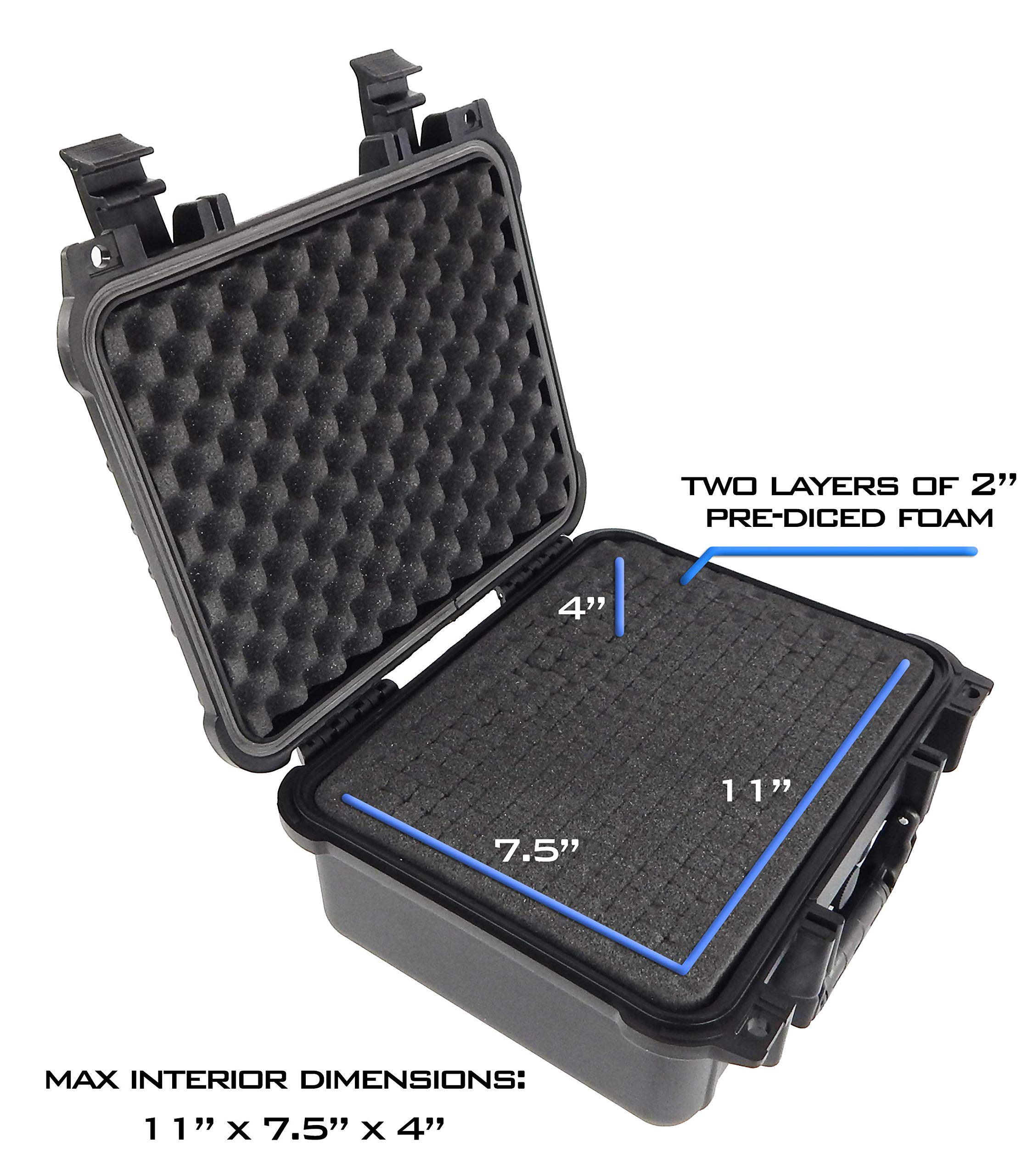 Buy CASEMATIX 13" Two Gun Hard Case for 2 Handguns Waterproof