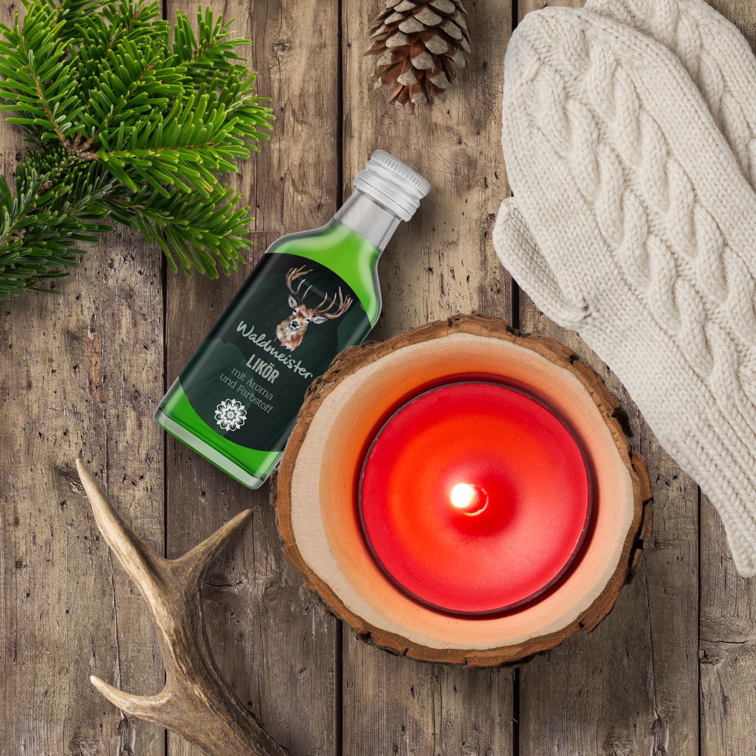 Corasol Omas Feine Liköre & Schnaps Adventskalender 2025 mit 24 Likörspezialitäten in edlen 2cl-Flaschen (480 ml)