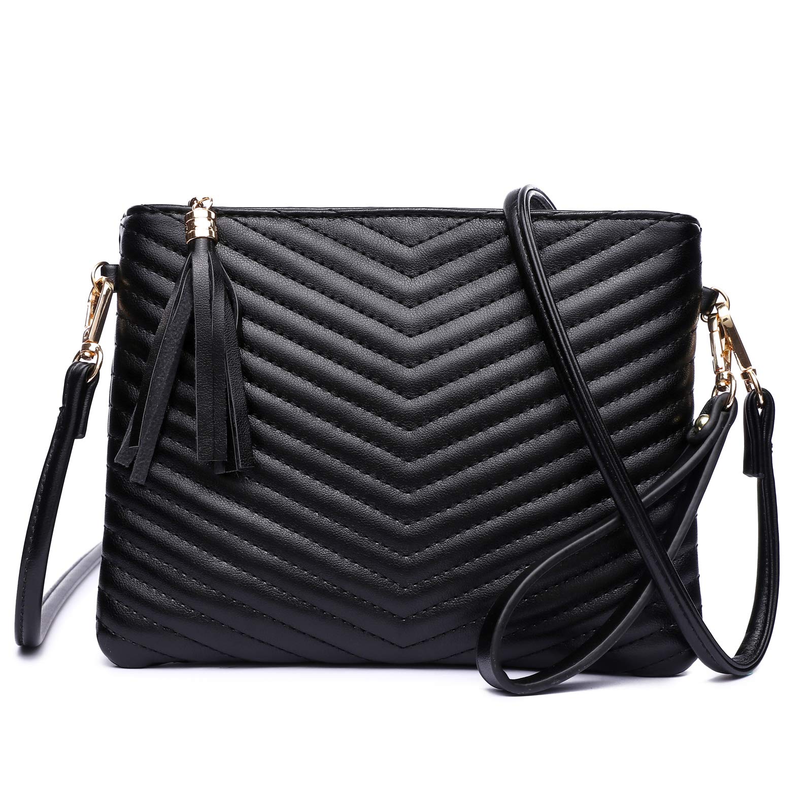 LYPULYSmall Crossbody Bags for Women, Trendy Vegan Leather Shoulder Purses, Clutch Wallet with Wristlet Strap