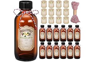 12 Pack 2 oz Amber Glass Jars with Lids