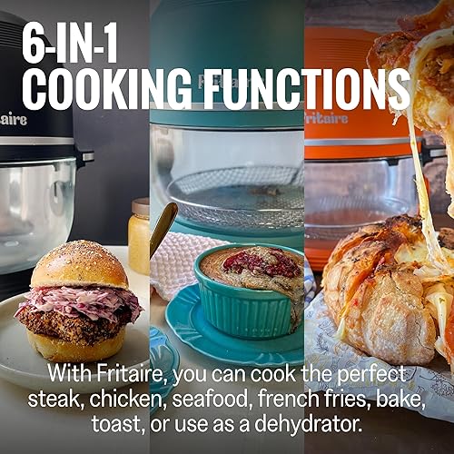 Miniatura 6 de Fritaire Freidora de aire con visibilidad de 360, autolimpieza, 5 cuartos de galón, sin BPA, botones de un solo toque, vórtice de 400 F para cocinar