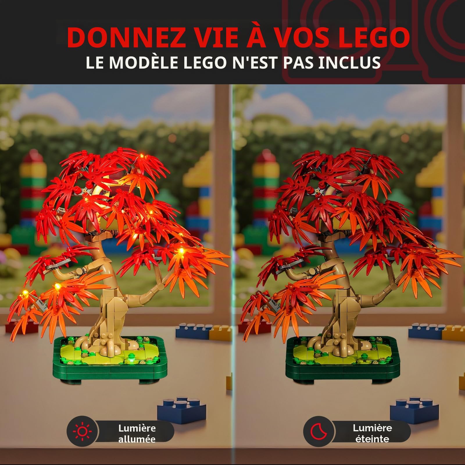 BRIKSMAX Kit d’éclairage à LED pour Lego 10348 Bonsaï d’érable Rouge du Japon - Compatible with Lego The Botanical Collection Blocs de Construction Modèle- Pas inclure l’Ensemble Lego