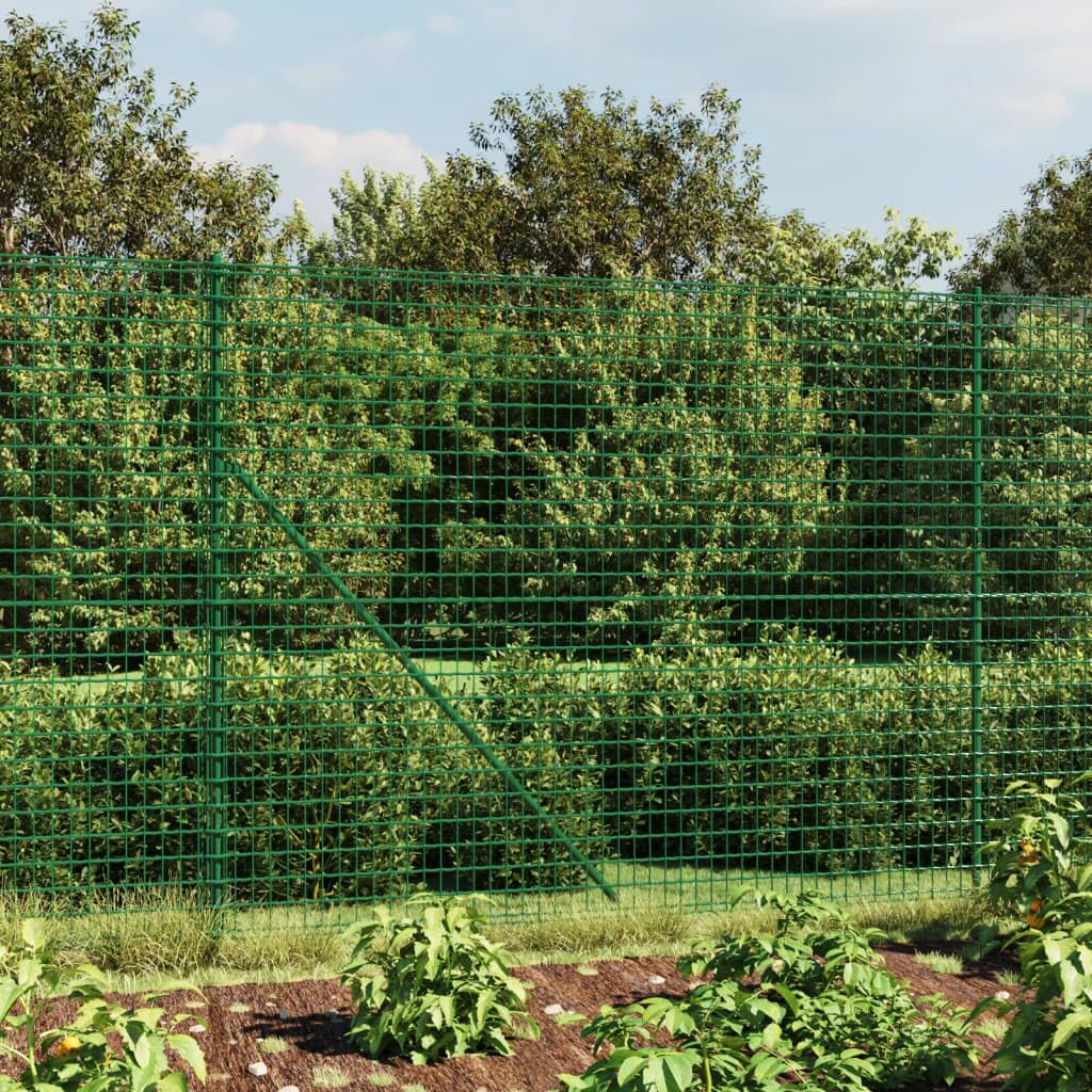 ShGaxin Cerca de Alambre de Acero galvanizado Verde 2x25 m, Malla Metalica, Malla Alambre, Alambre para Conejos, Vallas De Obra, Mallas para Gallinero, Malla Fina De Malla De Alambre - 154062