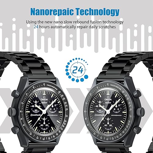 Miniatura 6 de Protector de cristal para Moonswatch, protector de pantalla de TPU suave antiarañazos, compatible con Swatch Omega Moonwatch, funda protectora de