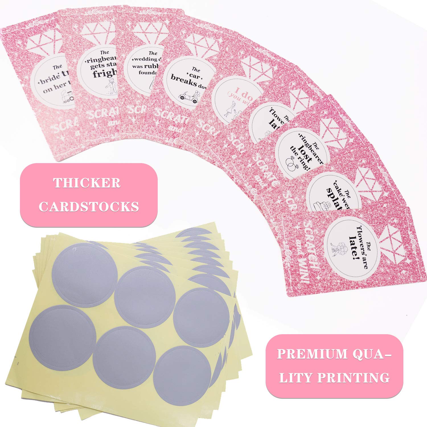 Buy 48 Pack Bridal Shower Scratch Off Game Diamond Bride Shower Games