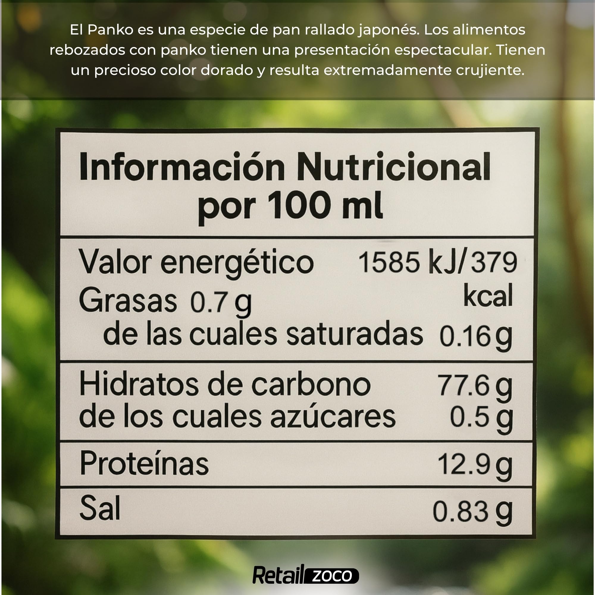 Panko Pan Rallado Japonés 1 kg, Bread Crumbs para Frituras Crujientes