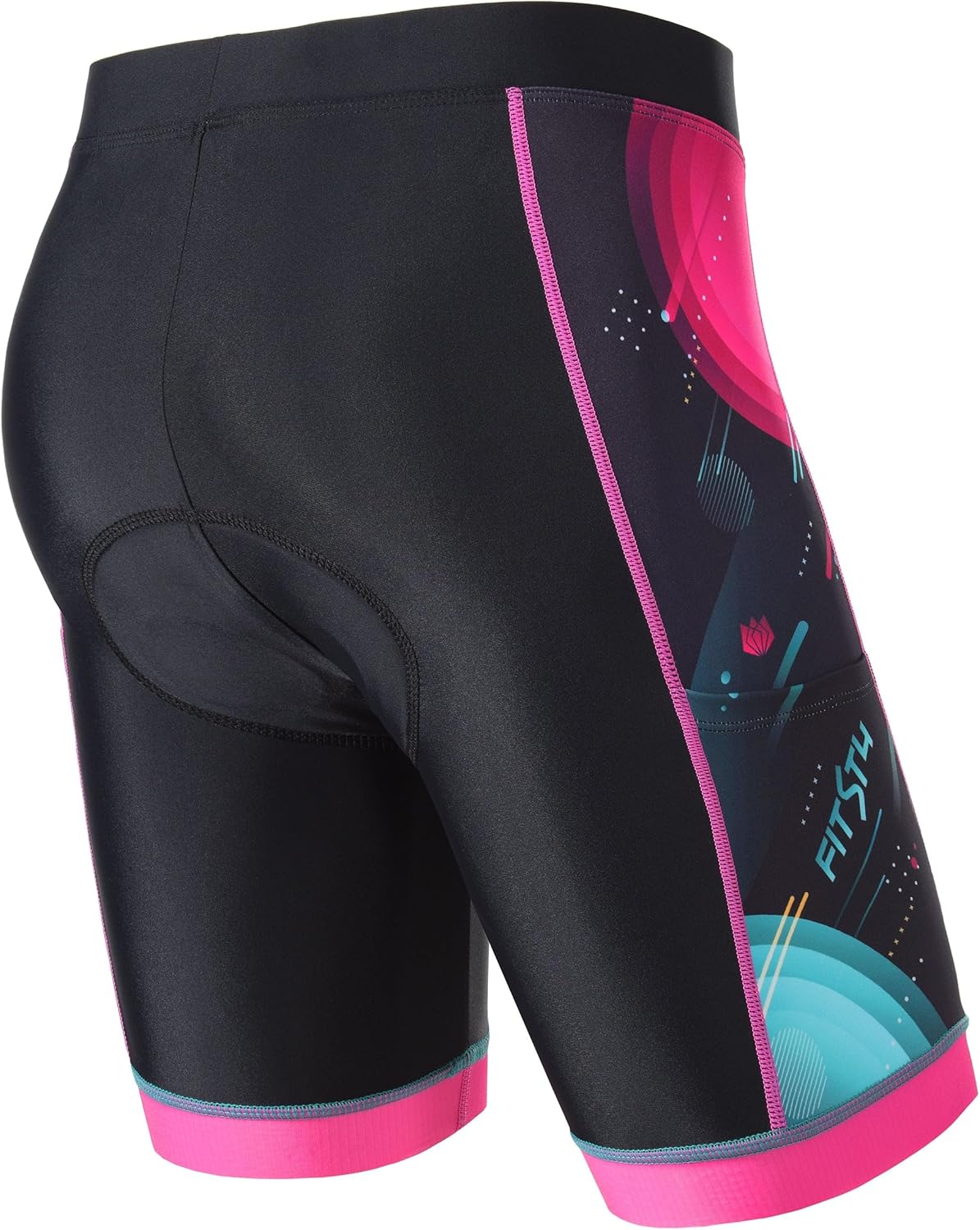 FitsT4 Sports Kids Cycling Bike Shorts Boys Girls Printed Biking Shorts with Pockets - Image 2