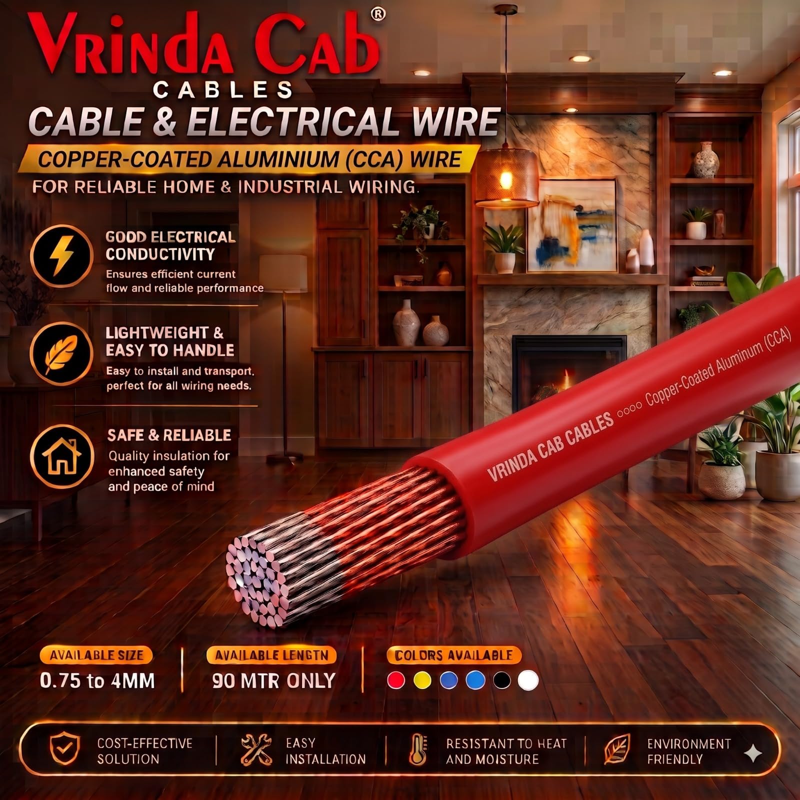 Red Electrical Wire - CCA Copper Cable -3