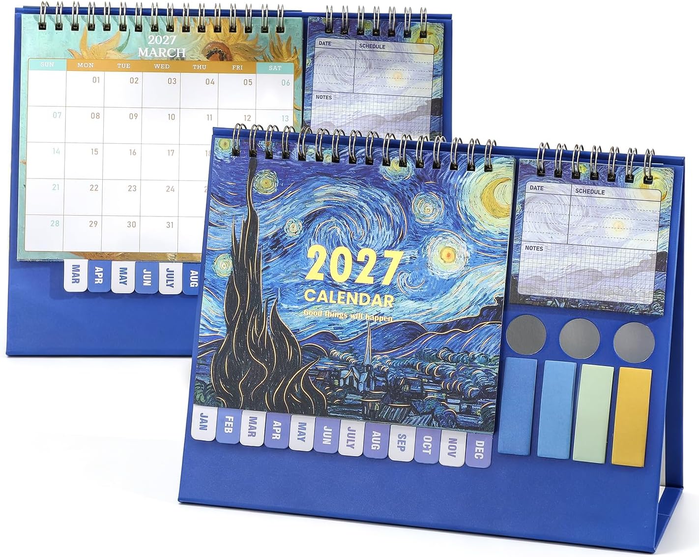 2027 Multi-Functional Desk Calendar with Planner Organizer for Study image 2