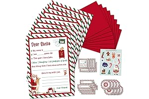 Letter To Santa Kit 8 Sets - 5x 7”Fill in The Blank...