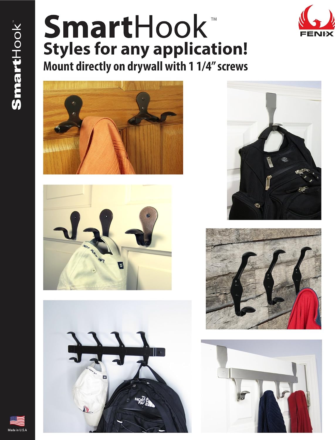 SmartHook ColorZ Garment Friendly Double Hook (Each, Sky White)