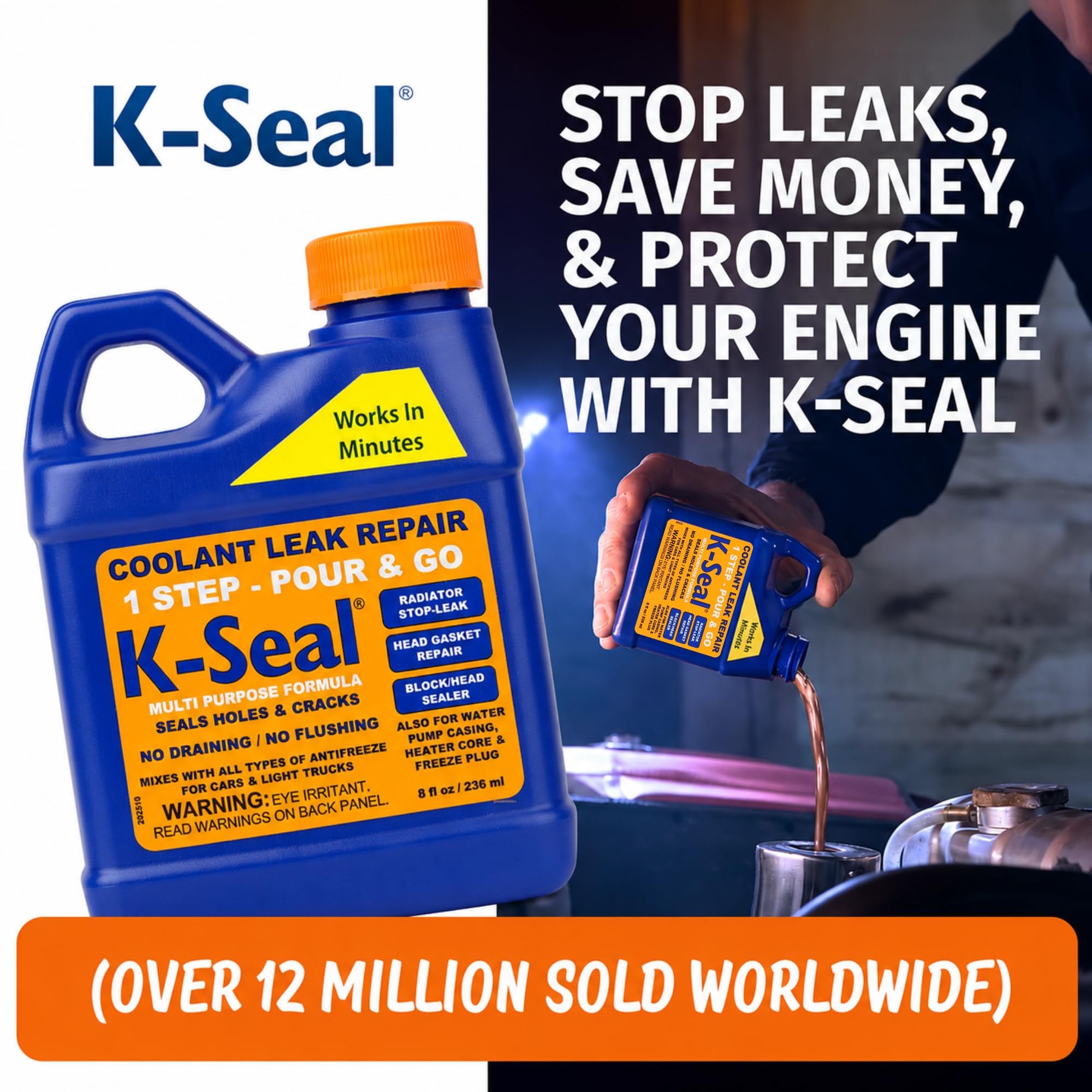 ST5501 Multi-Purpose One Step Coolant Leak Repair 8oz Pour and Go Mixes with All Antifreeze No Flushing Required product thumbnail 5