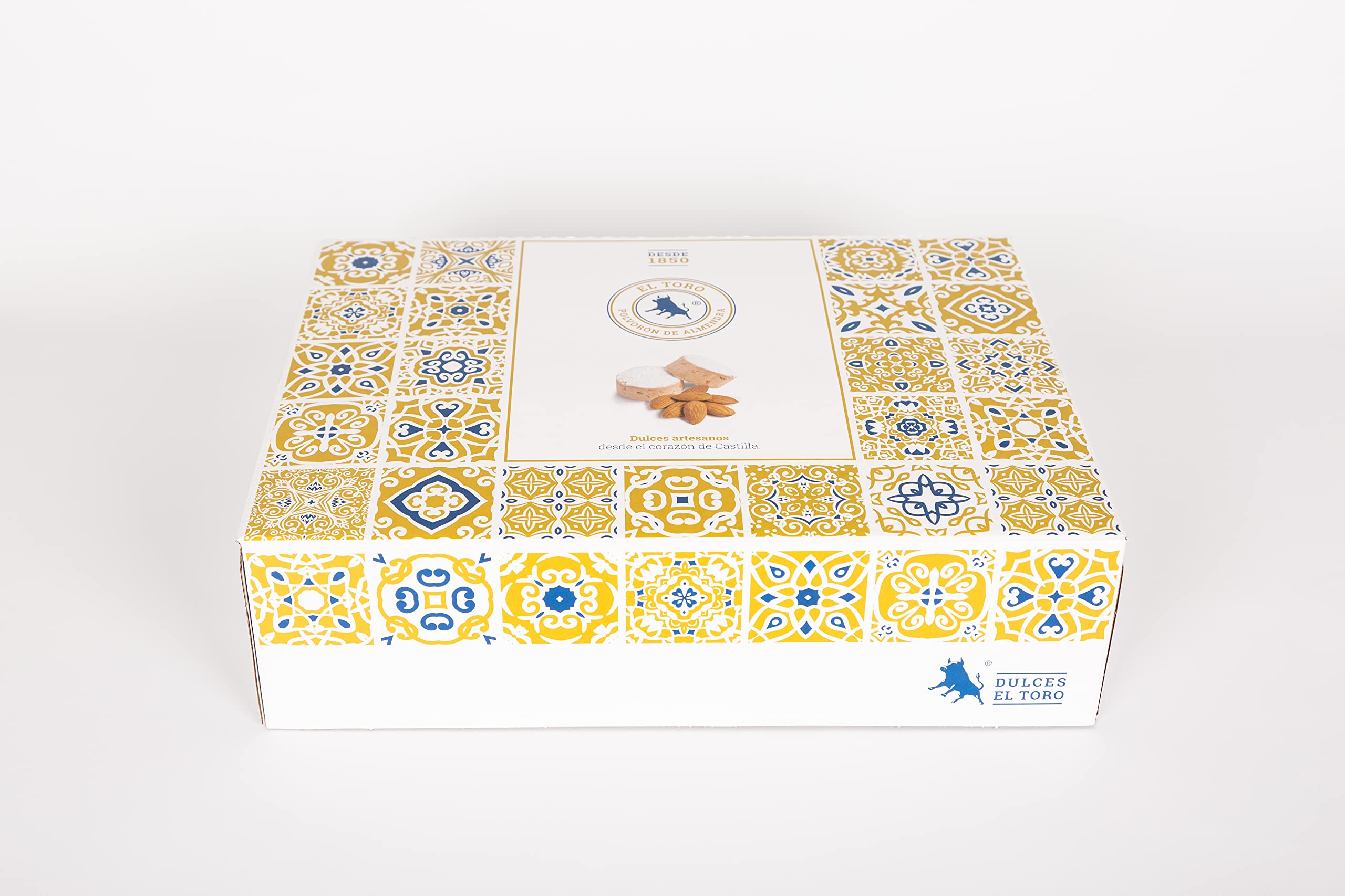 El Toro - Estuche de 5 kg Polvorones el Toro Almendras - Pastelería y Dulces Galicia - Valladolid - Elaborados con almendras marcona- producto artesanal - consumo preferente entre 6 y 8 meses